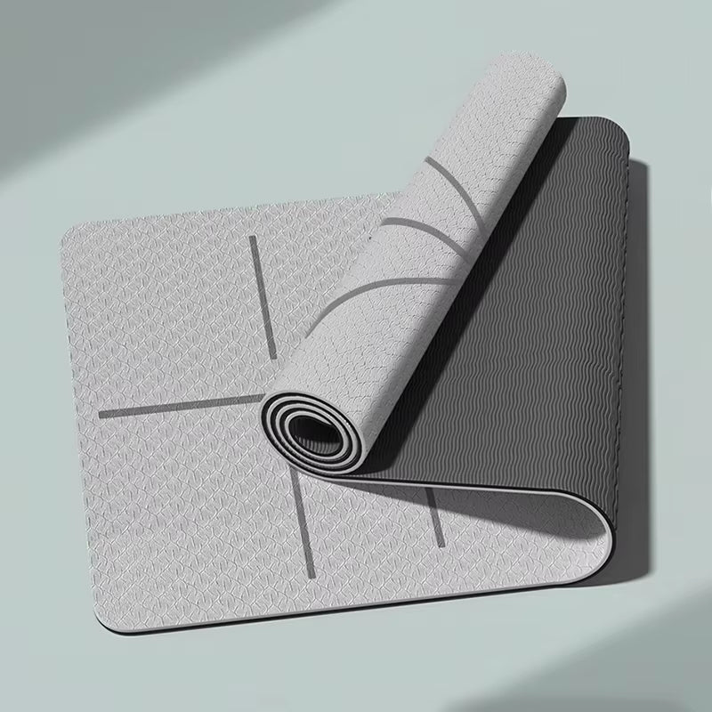 TPE Yoga Mat,Eco-Friendly Non-Slip Exercise & Fitness Mat for Men&Women with Carrying Strap, Home Workout Mat for Yoga,Pilates