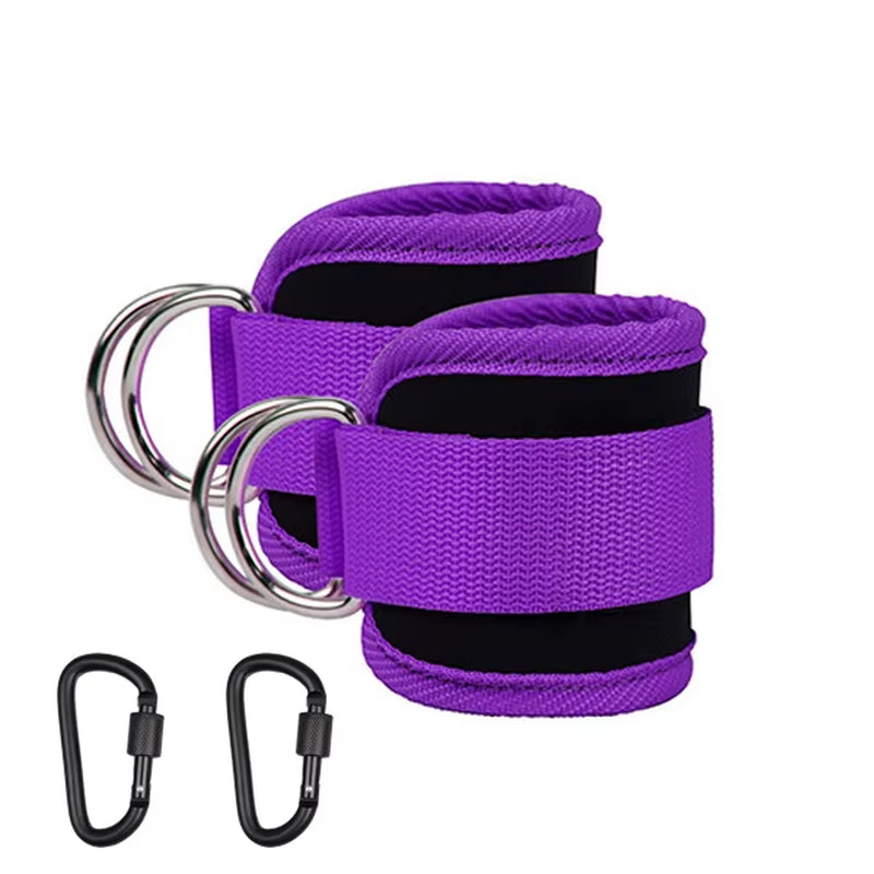 Ankle Straps Resistance Band Set Fitness Yoga Elastic Bands Hip Booty Thigh Squat Gym Leg Strength Ankle Cuff for Cable Machines