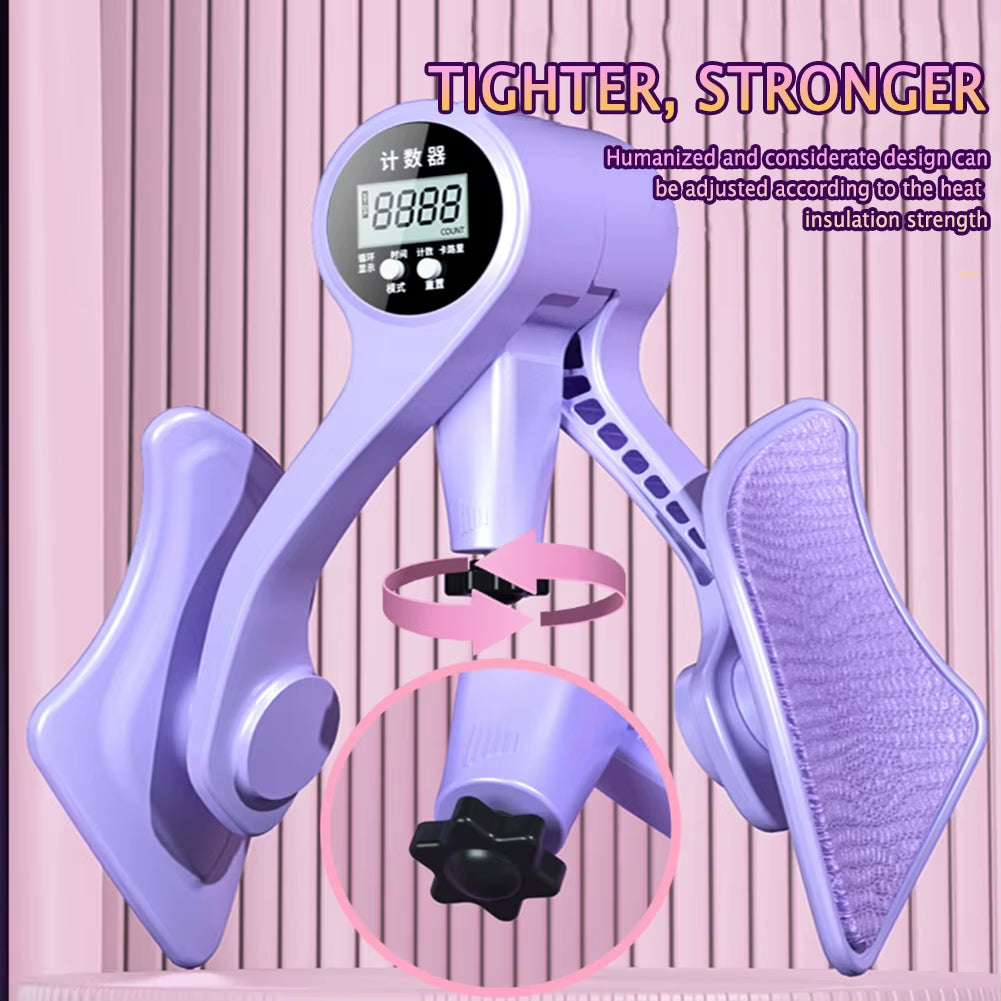 Digital Inner Thigh Exerciser with Counter Skinny Legs Clip Strength Adjustable Men Women Yoga for Home Fitness Equipment