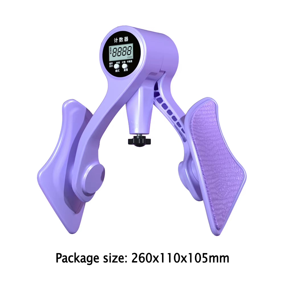 Digital Inner Thigh Exerciser with Counter Skinny Legs Clip Strength Adjustable Men Women Yoga for Home Fitness Equipment