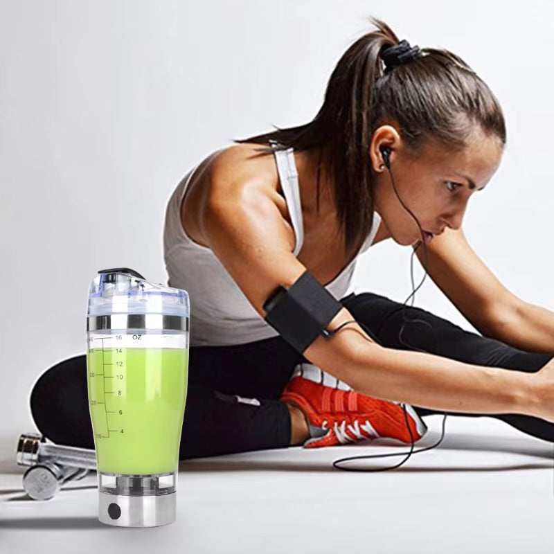 USB Rechargeable Portable Electric Protein Powder Mixing Cup and Shaker Bottle