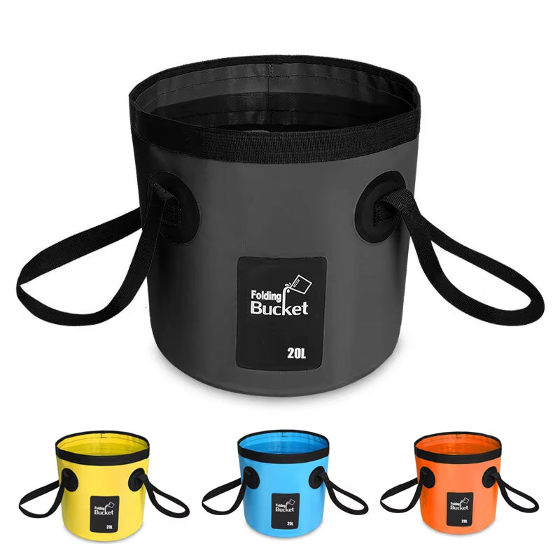 12L 20L Portable Waterproof Water Bag Folding Bucket Water Storage Container Carrier Bags for Fishing Camping Hiking