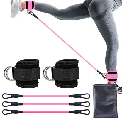 Ankle Straps Resistance Band Set Fitness Yoga Elastic Bands Hip Booty Thigh Squat Gym Leg Strength Ankle Cuff for Cable Machines