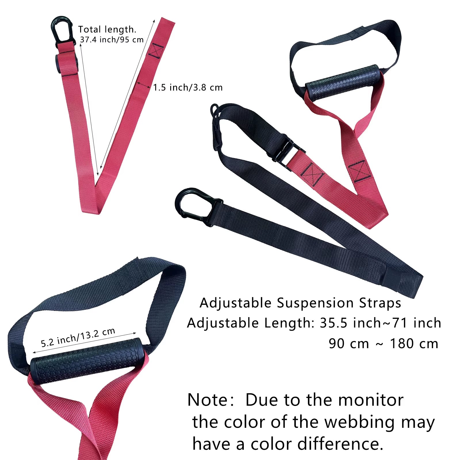 Home Resistance Training Kit | Total Body Workout with Suspension Trainer Bands, Handles | Complete Home Fitness Equipment