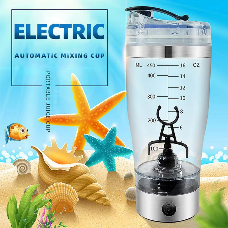 USB Rechargeable Portable Electric Protein Powder Mixing Cup and Shaker Bottle
