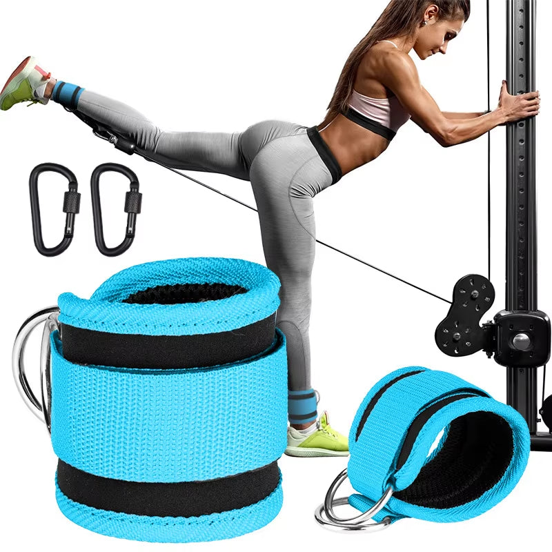 Ankle Straps Resistance Band Set Fitness Yoga Elastic Bands Hip Booty Thigh Squat Gym Leg Strength Ankle Cuff for Cable Machines