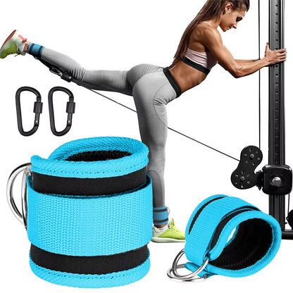 Ankle Straps Resistance Band Set Fitness Yoga Elastic Bands Hip Booty Thigh Squat Gym Leg Strength Ankle Cuff for Cable Machines