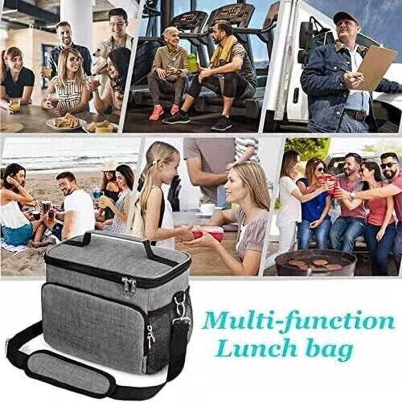 Thermal Insulated Lunch Bag Cool Bag Picnic Adult Kids Food Storage Lunch Box UK