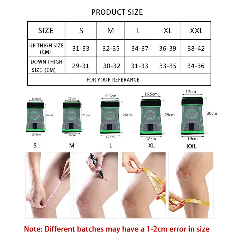 1Pc Knee Brace Knee Sleeve Support for Men and Women Knee Pads for Running, Hiking Meniscus Tear Arthritis Joint Pain Relief