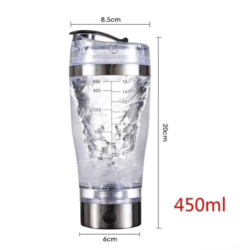 USB Rechargeable Portable Electric Protein Powder Mixing Cup and Shaker Bottle